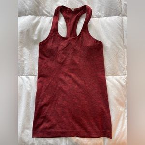 Lululemon sz 4 red w/ black swiftly tech racer back tank